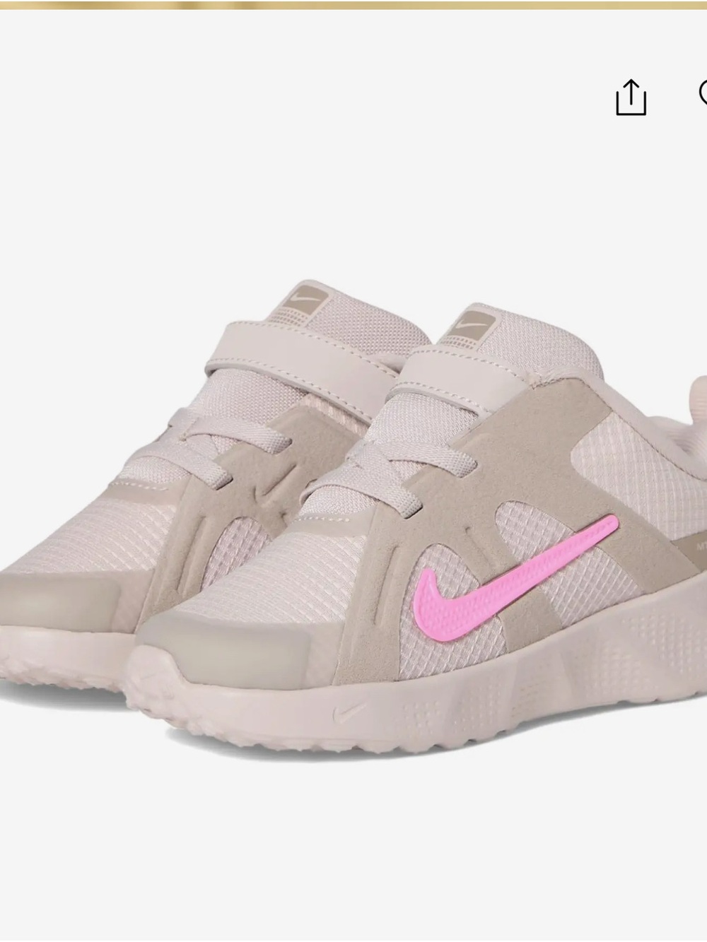 Nike Kids Light Pink and Bright Pink Swoosh Sneakers